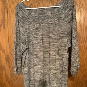 Ann Taylor LOFT Top Heather Gray Size XL
